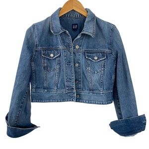 Gap Vintage Y2K Cropped Denim Jean Jacket Medium